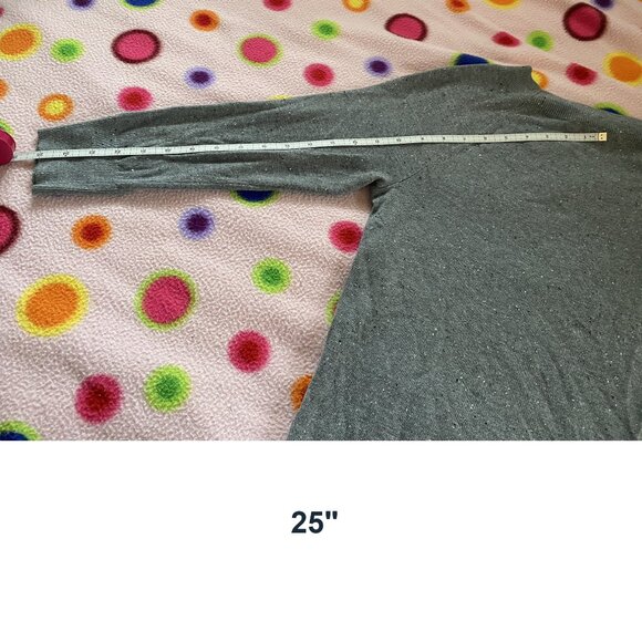 Women’s Loft Outlet Size XS Gray Pull Over Nubby Sweater Top 3/4 sleeve - Picture 8 of 9